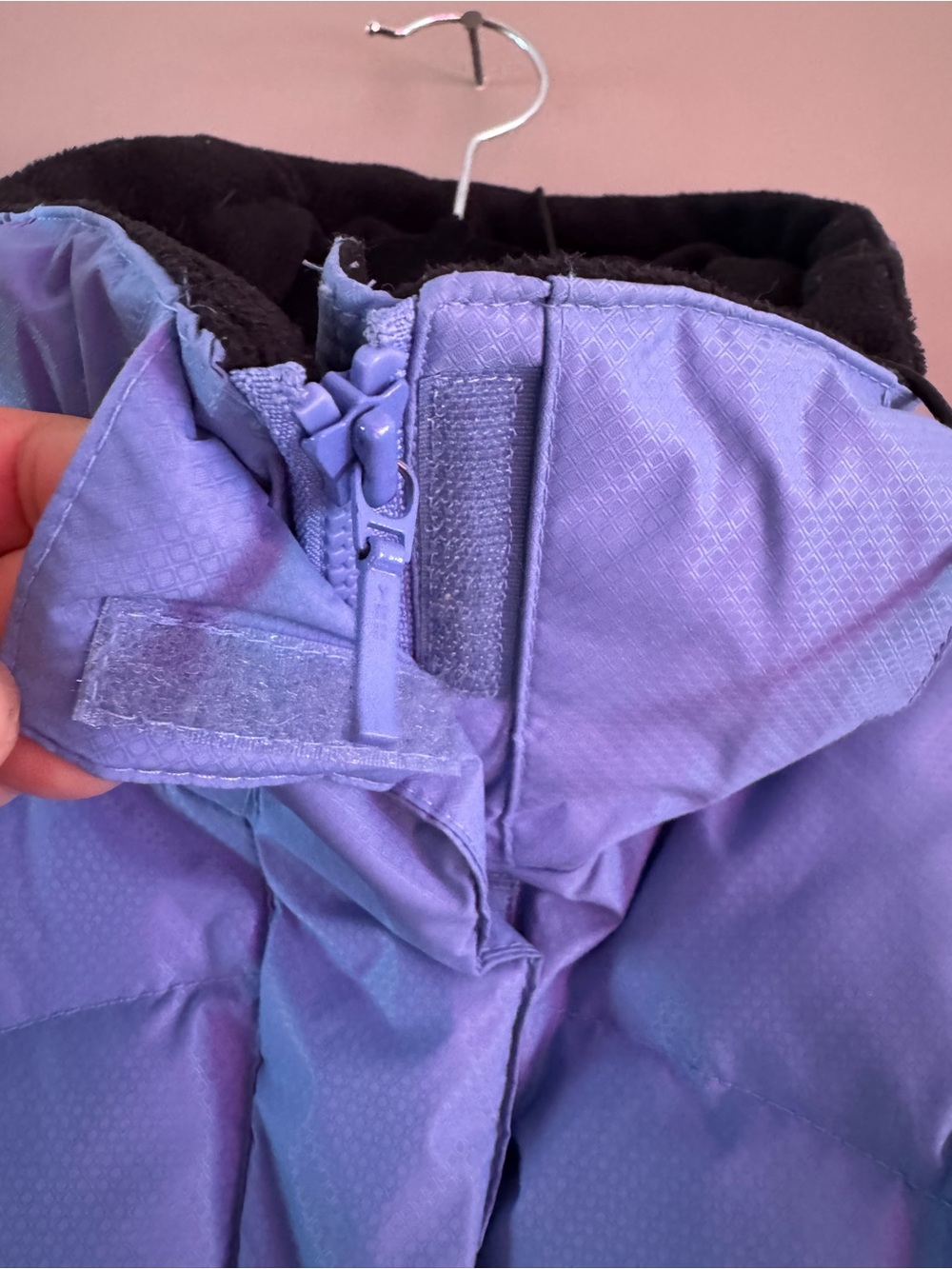 Lavender light Blue Puffer Jacket with Red Olympic embroidered logo - Picture 5 of 12